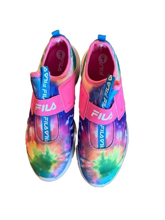 Fila Shoes - Fila Womens Tie Dye Slip On Sneakers Pink and Blue size 7 NEW!